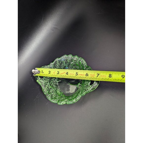 Depression Glass Green Pear Pattern Bowl Handles - Picture 9 of 14